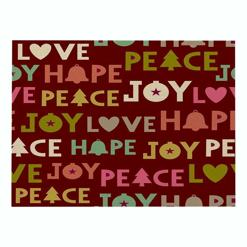 16 Elife Merry Christmas скатерти узор 42*32 см Лен красный снеговик украшения кухни Кофейня отель Декоративная скатерть - Цвет: 16