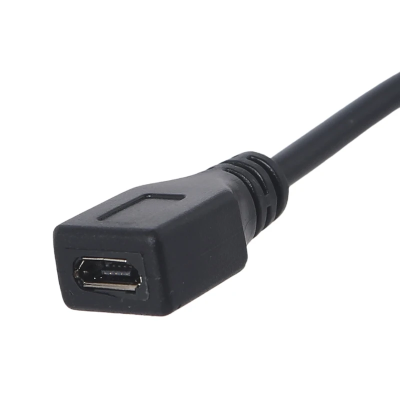 

90 Degree Micro USB Male to Female Extension Cable Cord Compatible with Cellphone Mobile Phone Tablet and more T21B