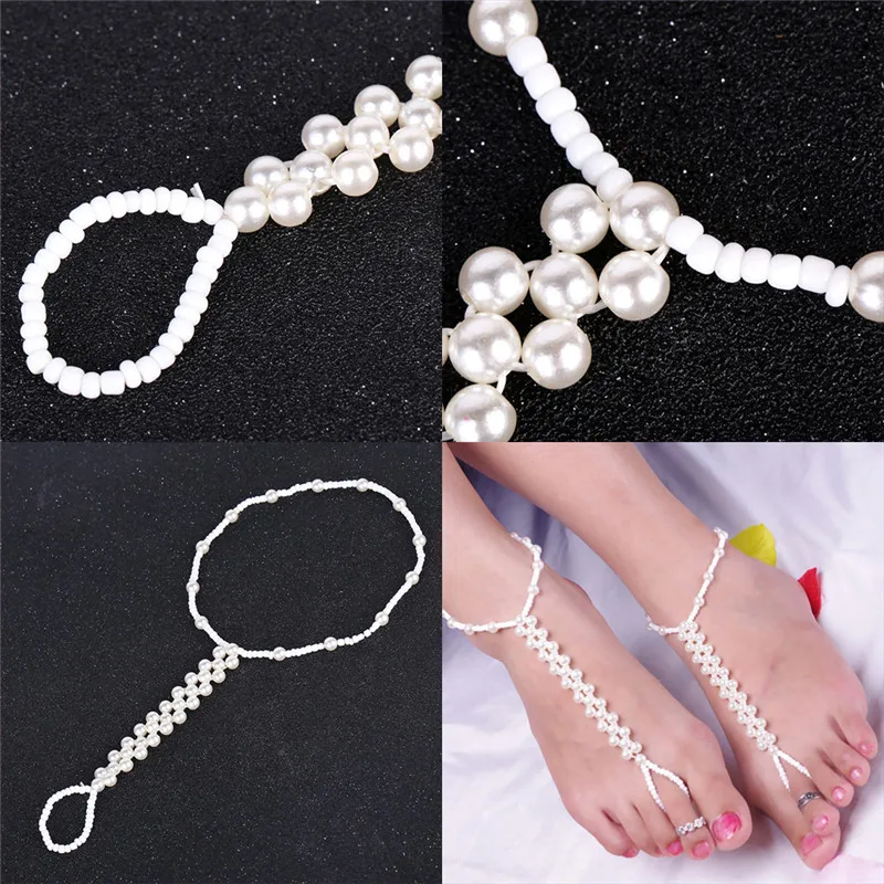 1 шт. богемные женские ботильоны с искусственным жемчугом украшенные кристаллами