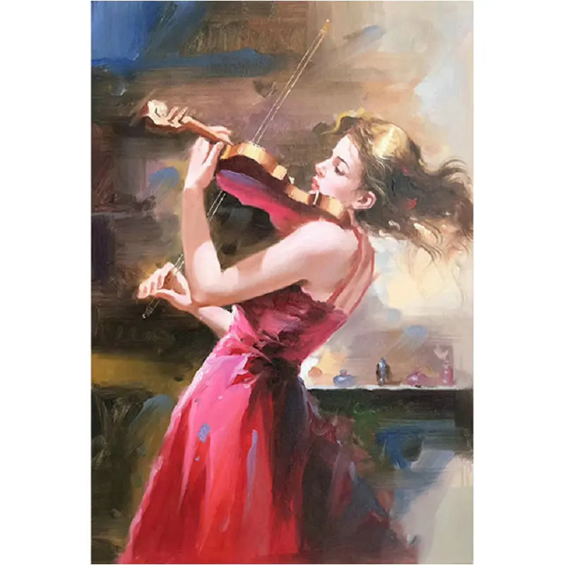 Полноразмерная Алмазная 5d картина сделай сам европейская скрипка красивая