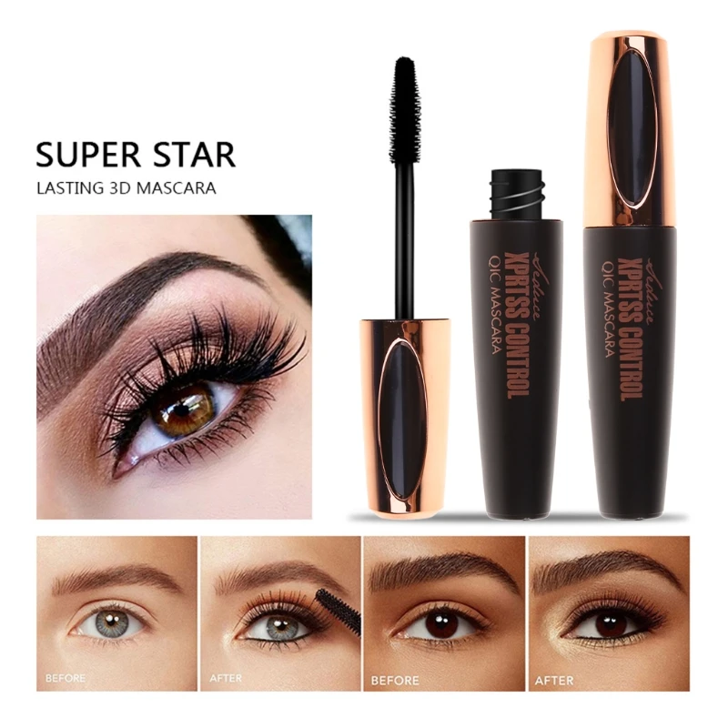 

4D Silk Fiber Lash Mascara Waterproof Mascara For Eyelash Extension Black Thick Lengthening Eye Lashes Cosmetics