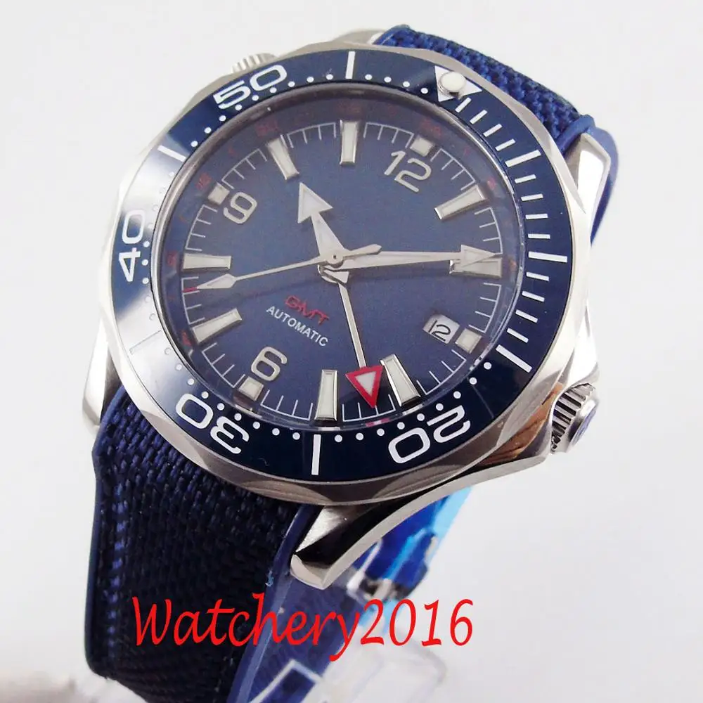 

BLIGER Design 2020 Luxury Business Sport Mechanical Wristwatch Brand Men Watches Automatic Rubber GMT Waterproof Watch Men