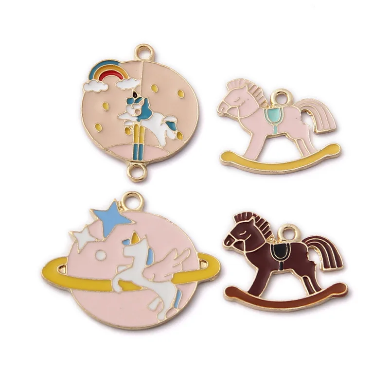 10 шт./Лот позолоченные подвески из эмалированного сплава | Украшения и аксессуары