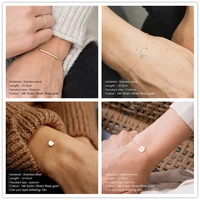 cc bracelets for women fashion jewelry gold color silver plated lady fine gifts geometric stainless steel bangles drop shipping