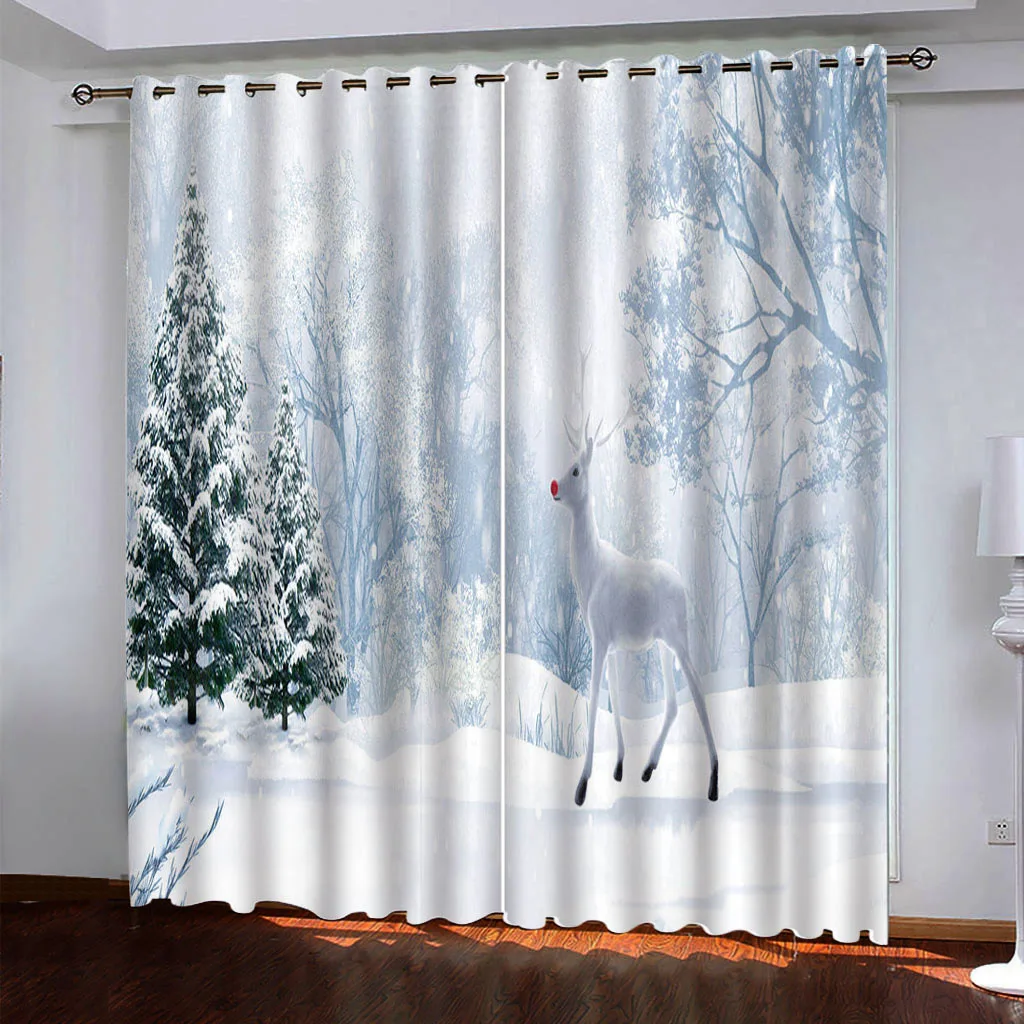 

Customize 2021Curtain Curtains Living Room Bedroom Thermal Blackout Curtains Window Decoration Scenery Curtains