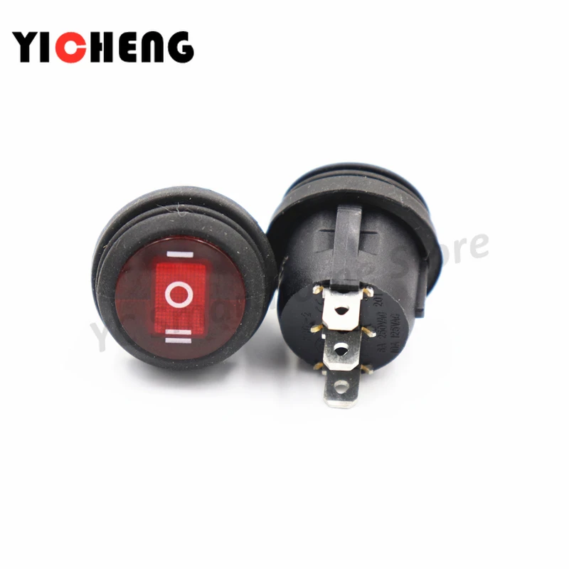 1 шт. вкл./выкл. SPST круглый водонепроницаемый лодочный светодиодный кулисный переключатель 12 В 220 В кнопка питания, включение выключение