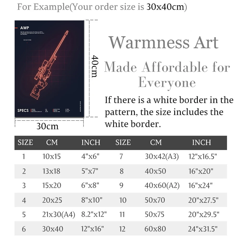 Игровой плакат Cs Go Counter Strike неоновое оружие AWP снайперский пистолет