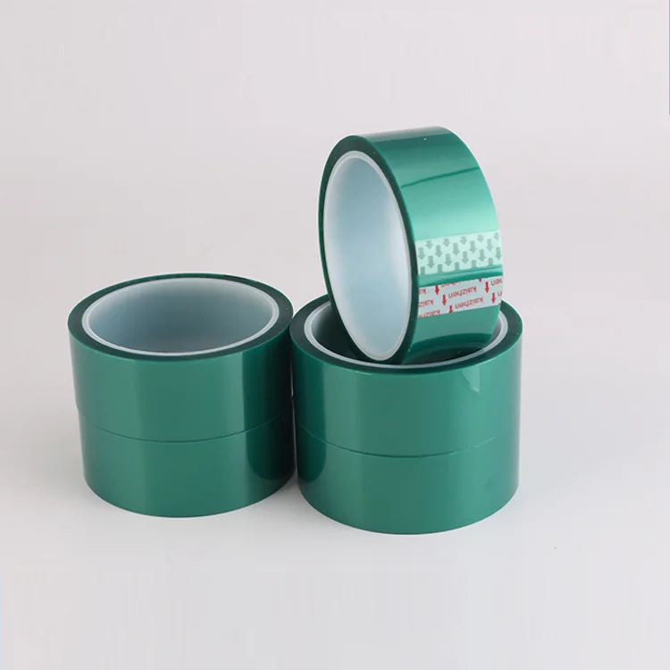 

5mm 10mm 15mm 20mm 30mm Green PET Film Tape High Temperature Heat Resistant PCB Solder SMT Plating Shield Insulation Protection