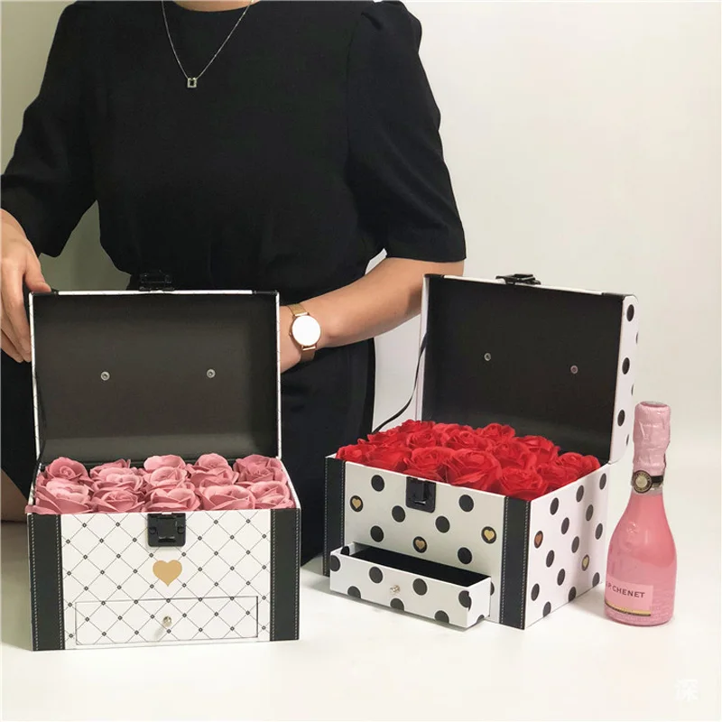 Континентальная Свадебная подарочная коробка для переноски цветов розовая День