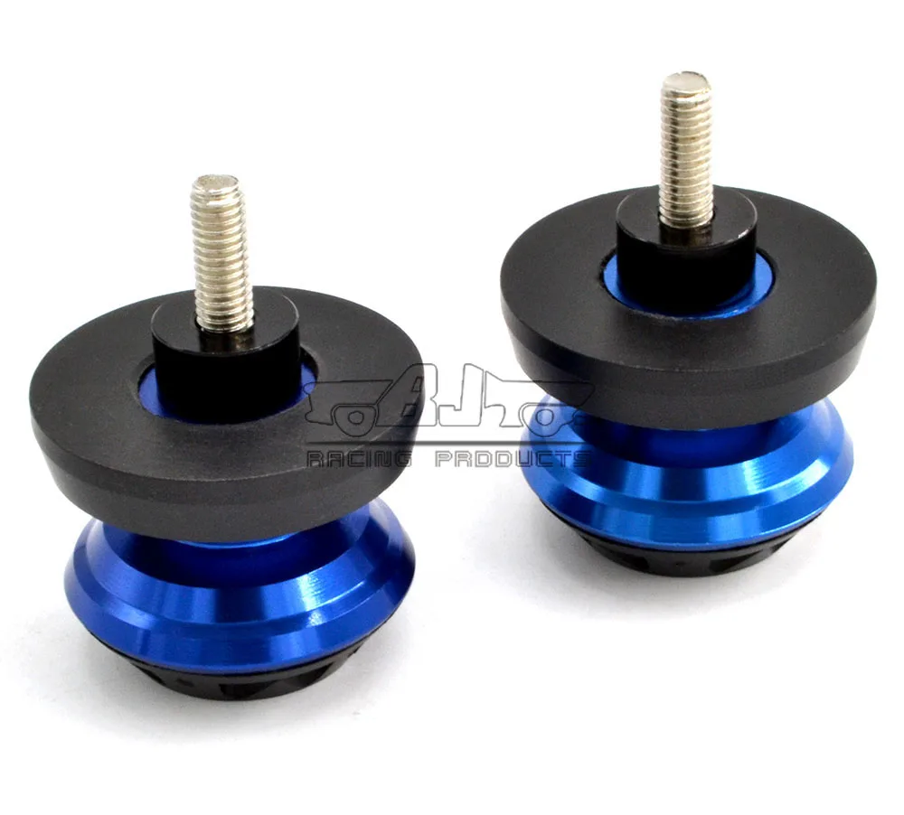 M8 Blue Bobbins 6 мм M6 M8 10 мм маятник мотоцикл слайдерные катушки поворотный рычаг стенд бобины винты болты для Yamaha R3 R25 FZ8 YZFR1 R6 MT09 - Цвет: M8 Blue Bobbins