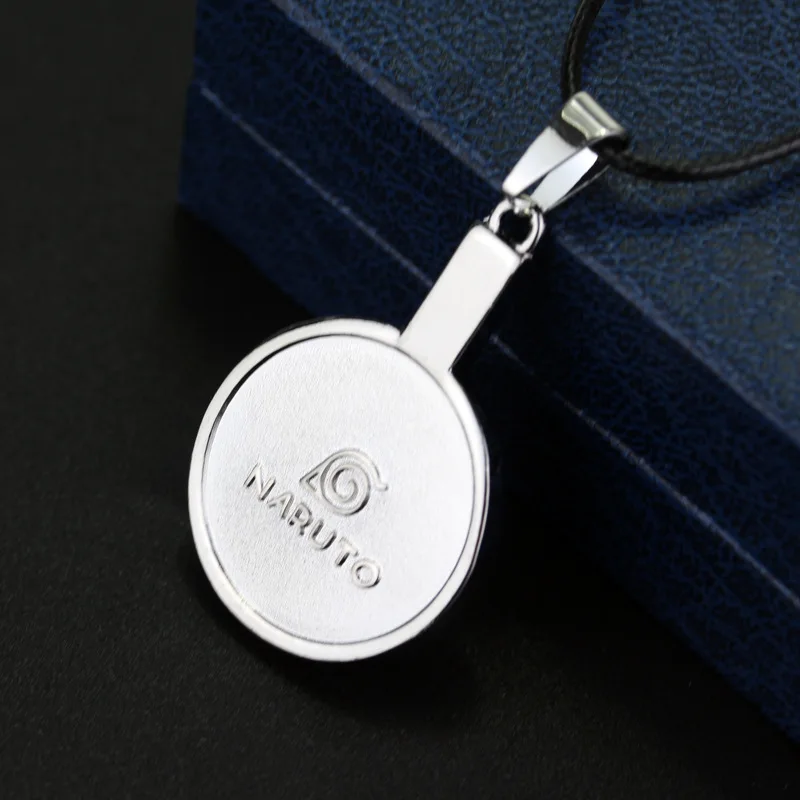 

Anime Naruto Necklaces Pendants Uchiha Itachi Logo Choker Necklace Enamel Naruto Leaf Village Symbol Cosplay Jewelry Colar