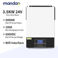 3500w 3 5kw solar inverter mppt 100a controller 100v 500vdc pv pure sine wave wifi hybrid converter