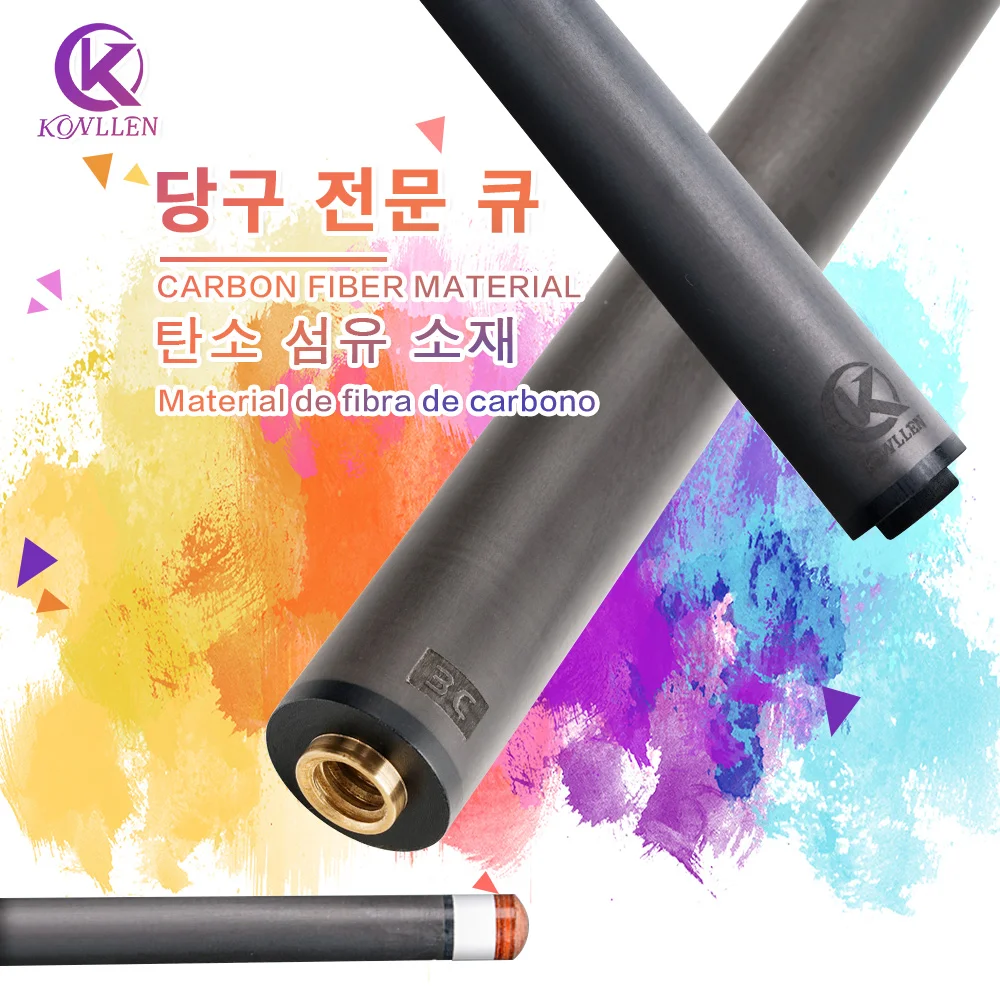 

KONLLEN Billiard 3 Cushion Carom Cue Stick Shaft Carbon Fiber Uni-loc Radial Pin 3/8*8 Pin Joint Carbon Billiard Shaft for PERI
