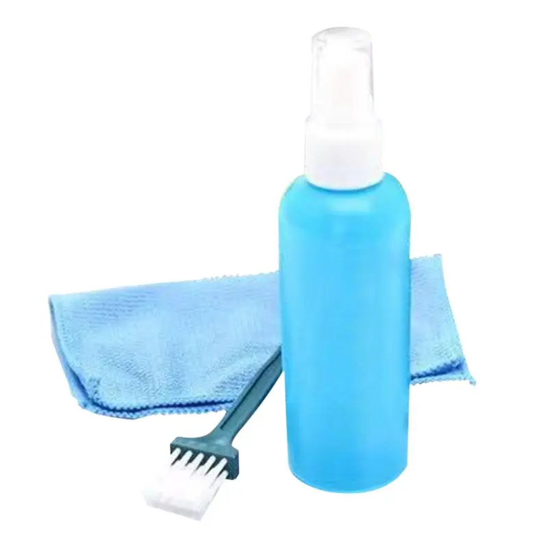 1Set Portable Tablet Phone Screen Cleaning Kit Screen Cleaner with Clean Brush Cloth for LCD Computer Accessories