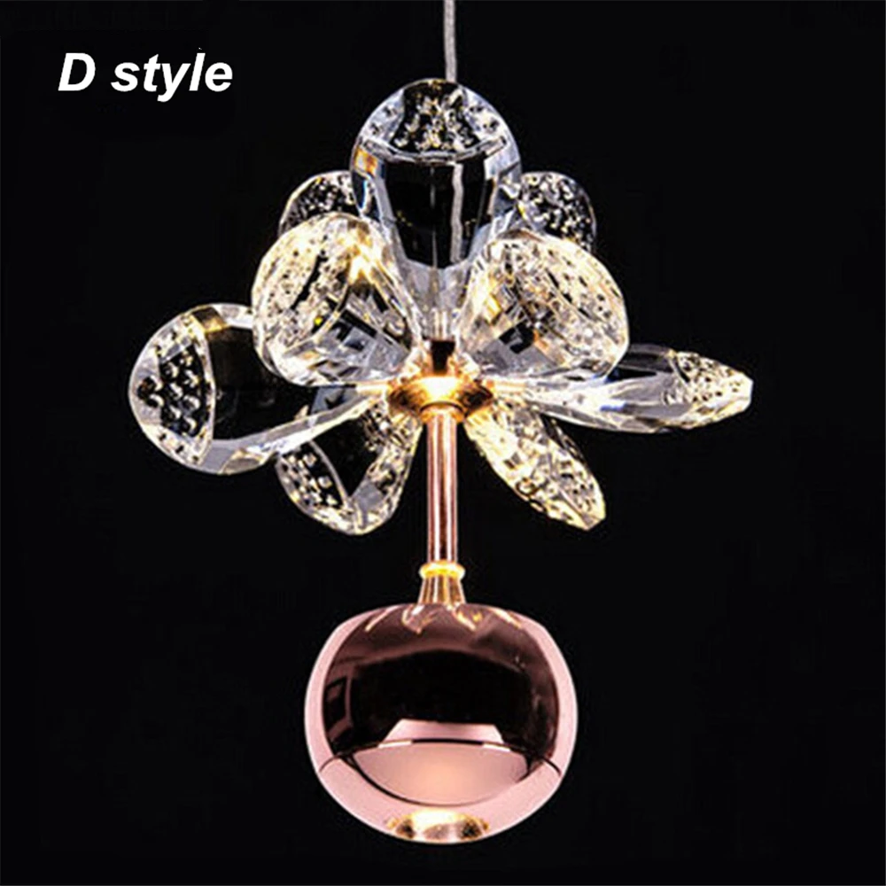 Modern Led Art Pendant Lights Nordic Luxury Leaf Crystal Suspension Lamp Living Room Kitchen Hanging Luminaria | Лампы и освещение