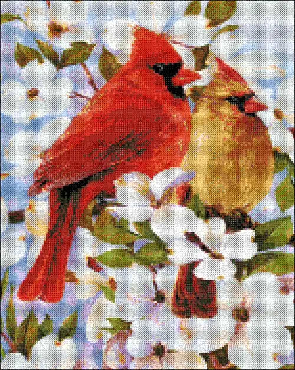 Алмазная живопись cardinals bird animal Moge, полная круглая, новинка, сделай сам, рукоделие, дрель, вышивка крестиком, 5D Вышивка, простая, домашняя, декоративная