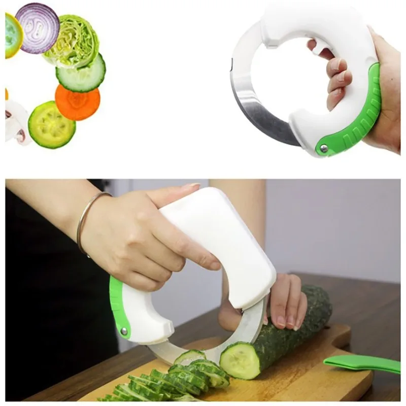 

2021HOTMultifunctional Stainless Steel Round Shaped Rolling Circular Kitchen Knife Pizza Meat Cake Vegetable Cutter Kitchen Tool