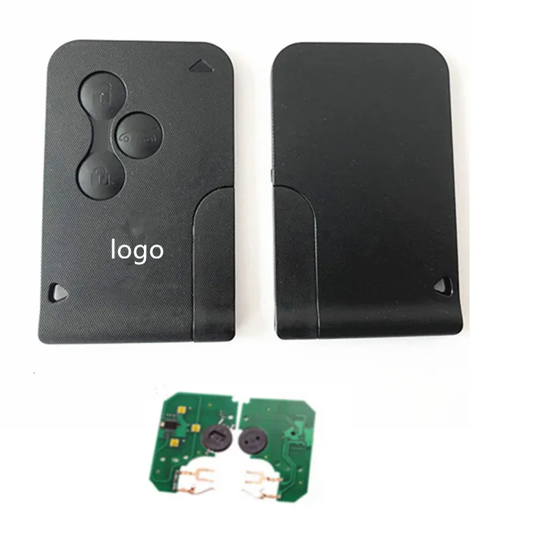 Скидка Пульт дистанционного управления 10 шт./лот с 3 кнопками и чипом PCF7947 с логотипом для ключа Renault Megane II