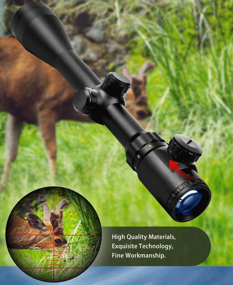 B BESTSIGHT 3-9x40eg оптические Прицелы Охотничьи красные зеленые с подсветкой сетка снайперская винтовка прицел Luneta Para Rifle Caza
