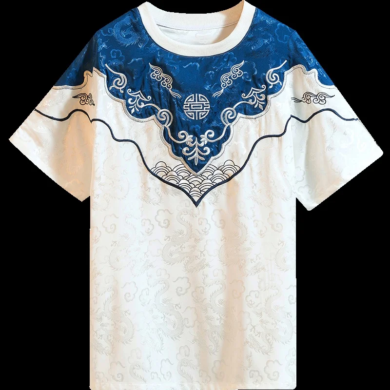 

Chinese Dragon Shirt Oversized Men T Shirt Hip-Hop T-Shirt O-Neck Summer China Male Causal Tshirts 5Xl Fashion Loose Tees