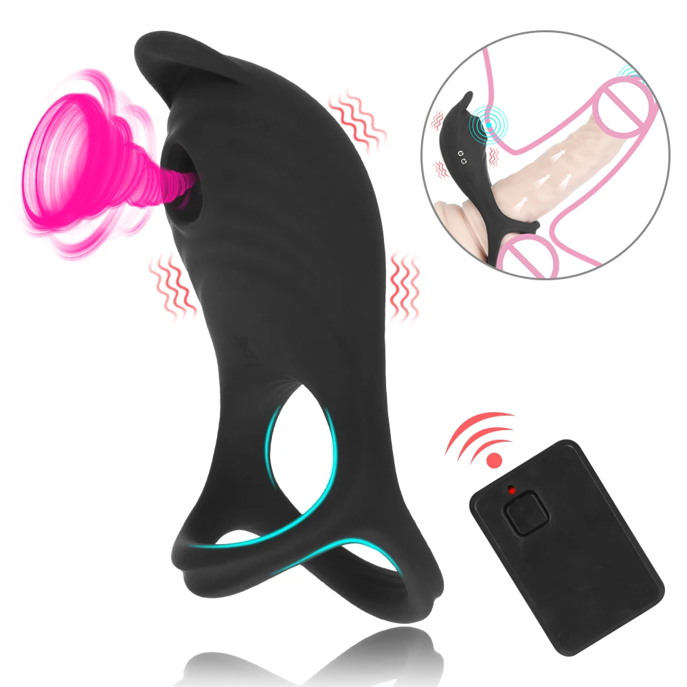 

Sucking Vibrating Penis Ring 5 Frequency G-spot Clitoris Stimulation Double Cock Ring Delayed Ejaculation Sex Toys For Couples