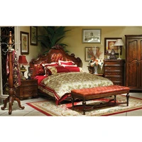 Solid wood king size bed for bedroom with competitive price from real factory ko typu king size GH03