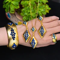 missvikki luxury gorgeous shiny dubai style bracelet earrings ring jewelry set for bridal wedding party daily party show jewelry