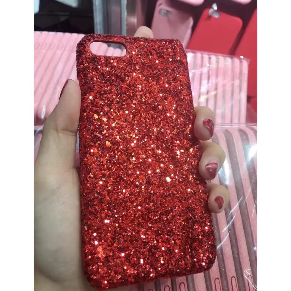 Glitter sequins silicone soft all-inclusive diamond pattern protective case for iPhone Case 7 X 6 XS MAX | Мобильные телефоны и