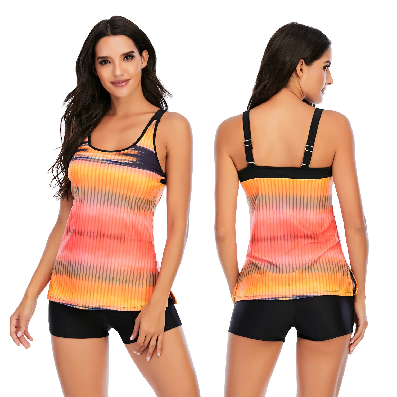 Комплекты Танкини с трусами 2021 сексуальные женские купальники из двух предметов