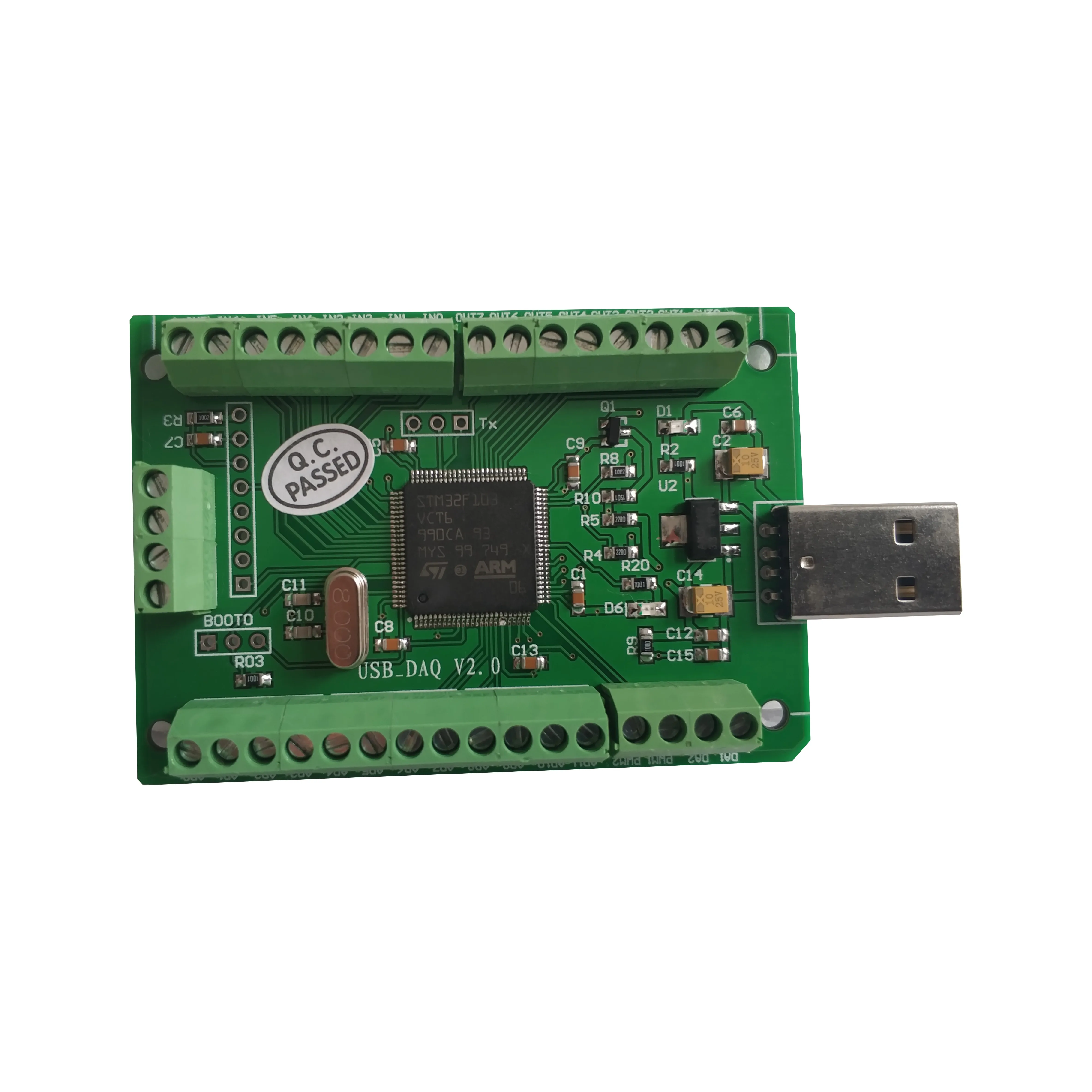 USB карта сбора данных Labview-12 одноканальная AD100Ksps 2-канальный DA PWM счетчик | Бытовая