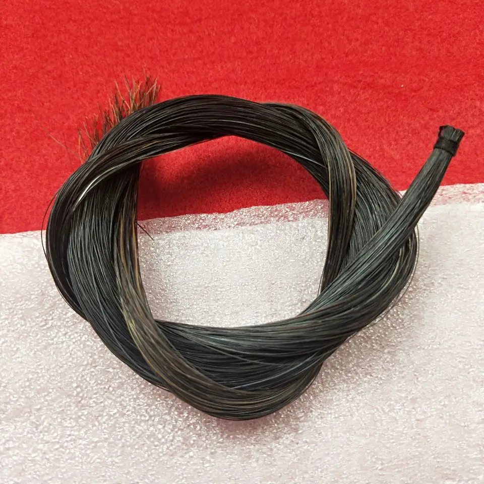 

1 hanks violin viola cello Mongolia natural black bow hair horse tail 80-85 cm