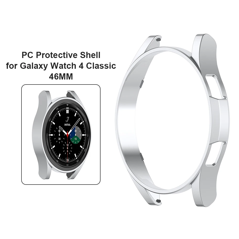 

Half Hollowed Watch Protective Cover Case PC Anti Scratch Protection Frame Shell Accessories for Samsung Galaxy Watch 4 Classic