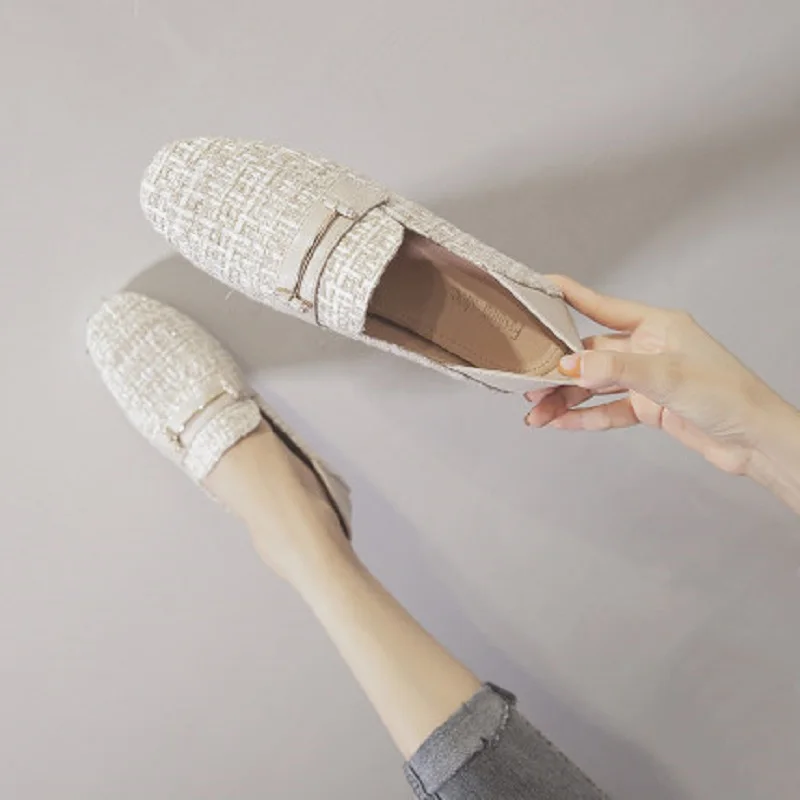 Женская обувь Новинка 2020 года сезон весна женские тонкие туфли на плоской