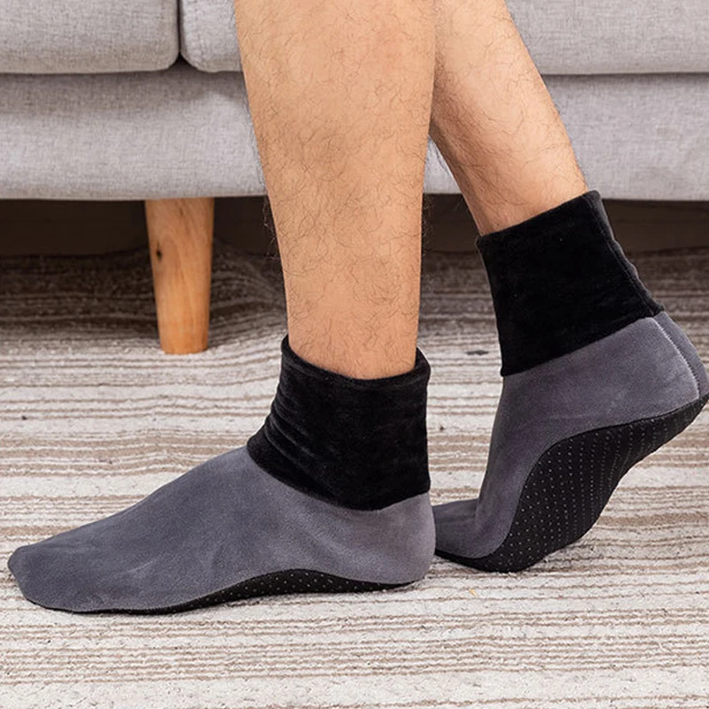 

Home Bed Socks Woman Breathable Non Slip Short Sock Elastic Floor Slipper Winter Warm Thicken Polyester Slippers Socks 2021