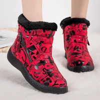 women boots 2020 fashion brand winter boots women printing zipper ankle botas mujer keep warm snow boots for winter shoes woman