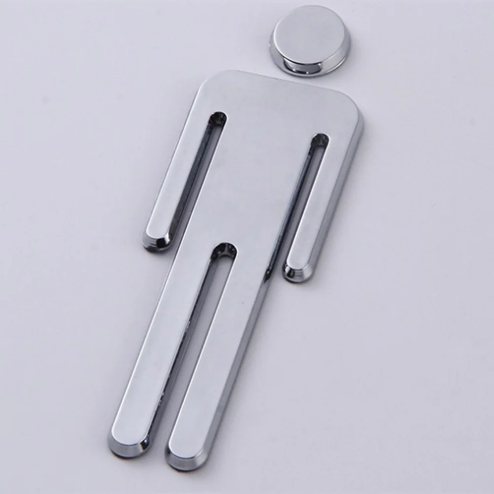 2 шт./компл. ABS ванная комната знак на клейкой основе Мужские Женские Туалет символ