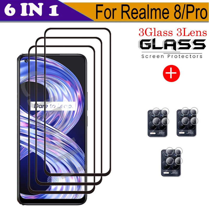 

Tempered Glass For OPPO Realme 8 Pro Screen Protector Glass For Realme 8 Pro Camera Film For Realme 8 Pro Protective Glass