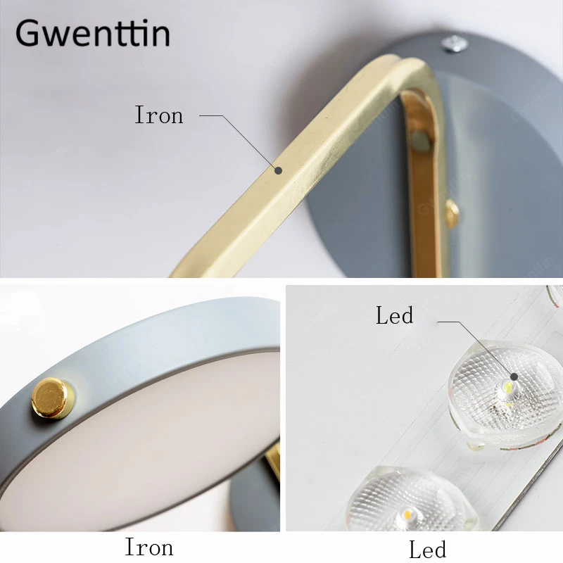 Скандинавский дизайн железные настенные светильники современный настенный