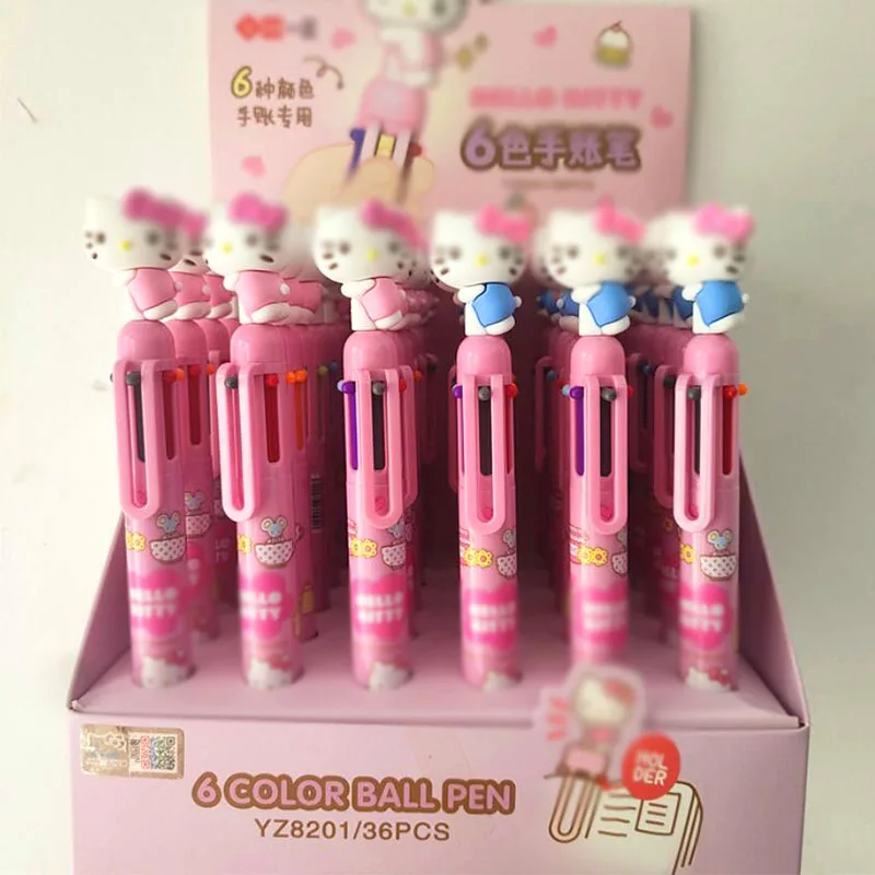 

36 шт./лот Kawaii Cat 6/8 цветов шариковая ручка милые шариковые ручки Школа Офис письменные принадлежности Канцтовары подарок
