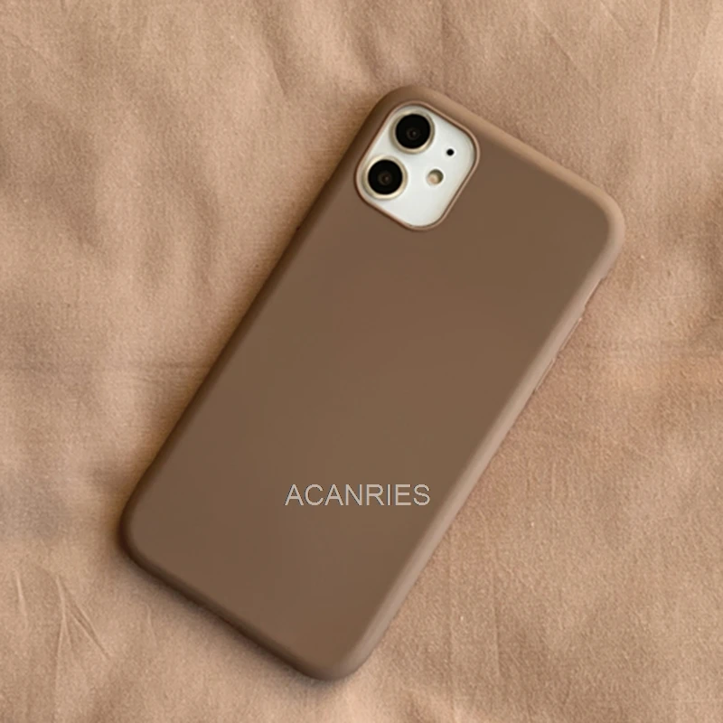 Silicone Brown Phone Case On For Xiaomi Redmi Note 10 Note10 9 8 7 Pro Max 10S For Redmi 9C Nfc 9A 9AT Soft Coffee Back Cover