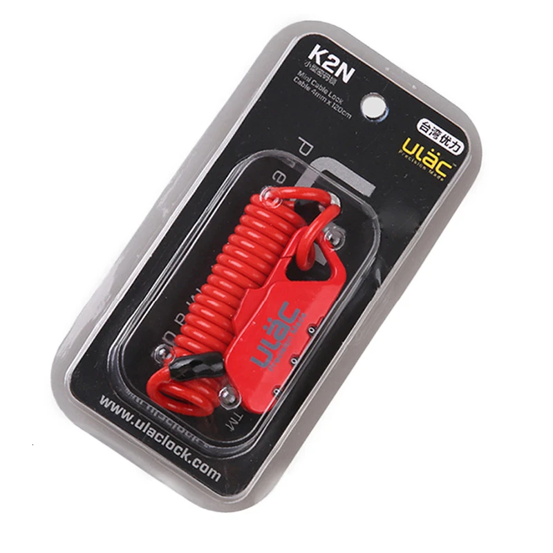 Цинковый сплав мини портативный пружинный Противоугонный велосипедный замок 3