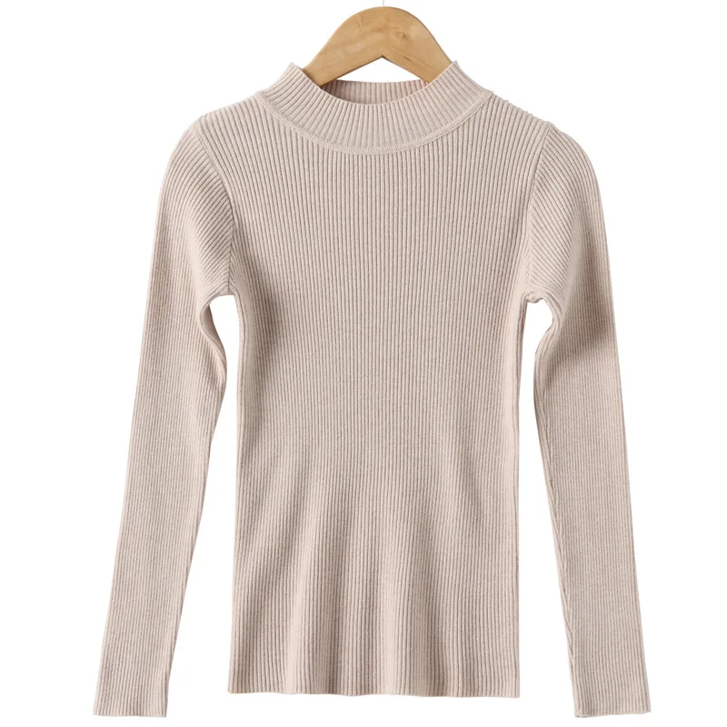 

Chifirena 2020 Autumn Winter Sweater Women Knitted Ribbed Pullover Sweater Primer Shirt Long Sleeve Soft Jumper Warm Pull Femme