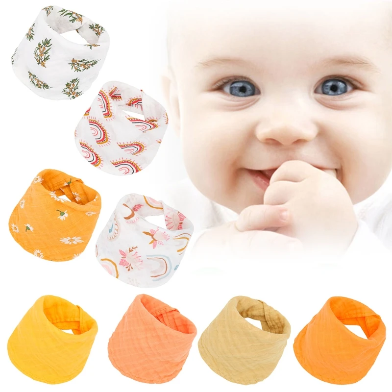 

Baby Newborn Feeding Bib Cotton Saliva Towel Toddler Triangle Scarf infant Burp Cloth dicky neckerchief eating pinafore