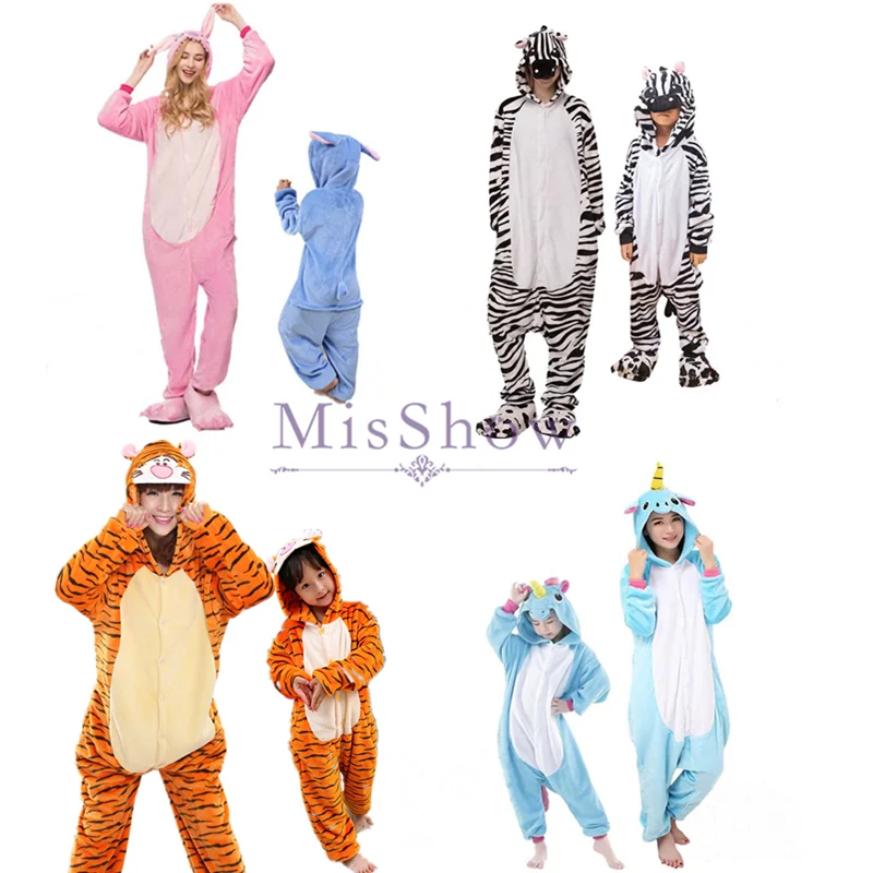 Флисовые фланелевые рождественские пижамы для всей семьи Комбинезоны взрослых