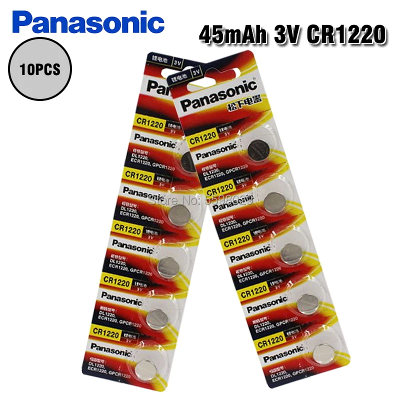 

10pc original brand for PANASONIC cr1220 3v button cell coin batteries for watch DL1220 BR1220 ECR1220 LM1220 KCR1220 KL1220