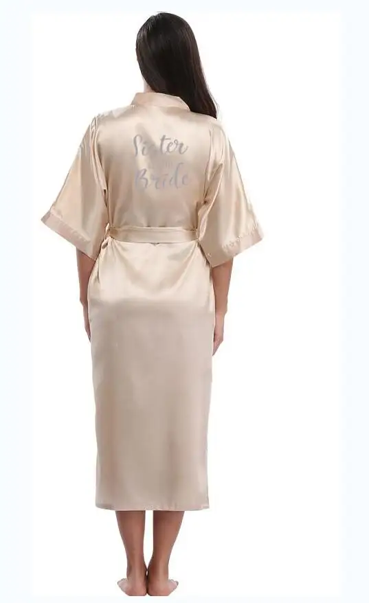 Халат женский атласный из шелка короткая одежда для матери и подружки невесты