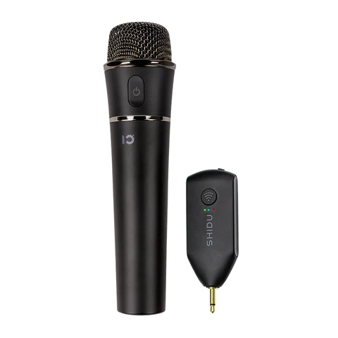 SHIDU динамический вокальный UHF Ручной беспроводной караоке-микрофон для портативного голосового усилителя динамики с разъемом 3,5 мм ресивер U5