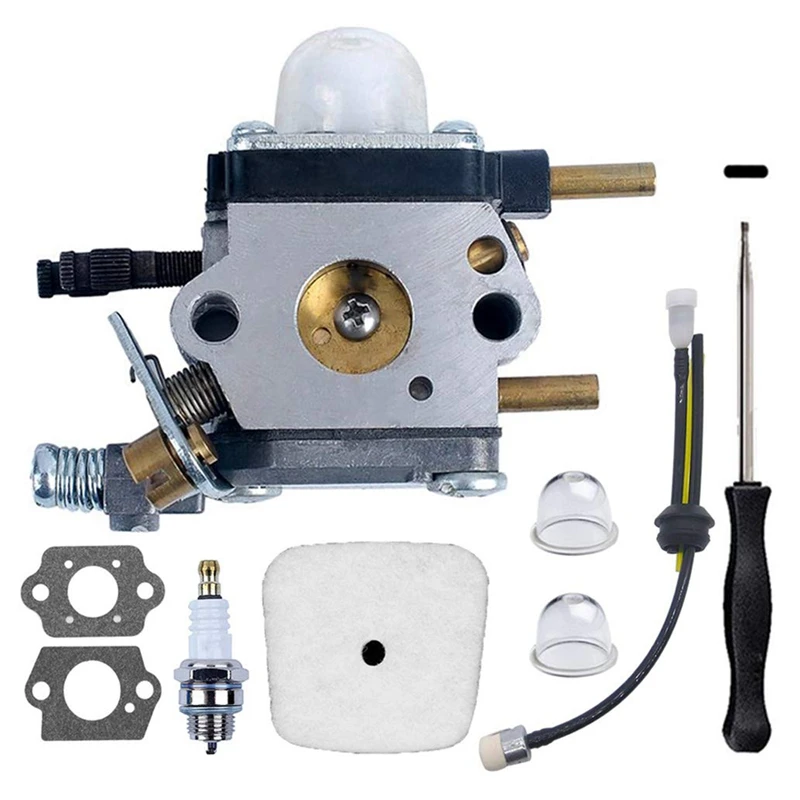 C1U-K54A Carburetor Repower for 2-Cycle Mantis 7222 7222M 7222E 7225 7230 7240 7920 7924 Tiller/Cultivator with Air Filter & Gas