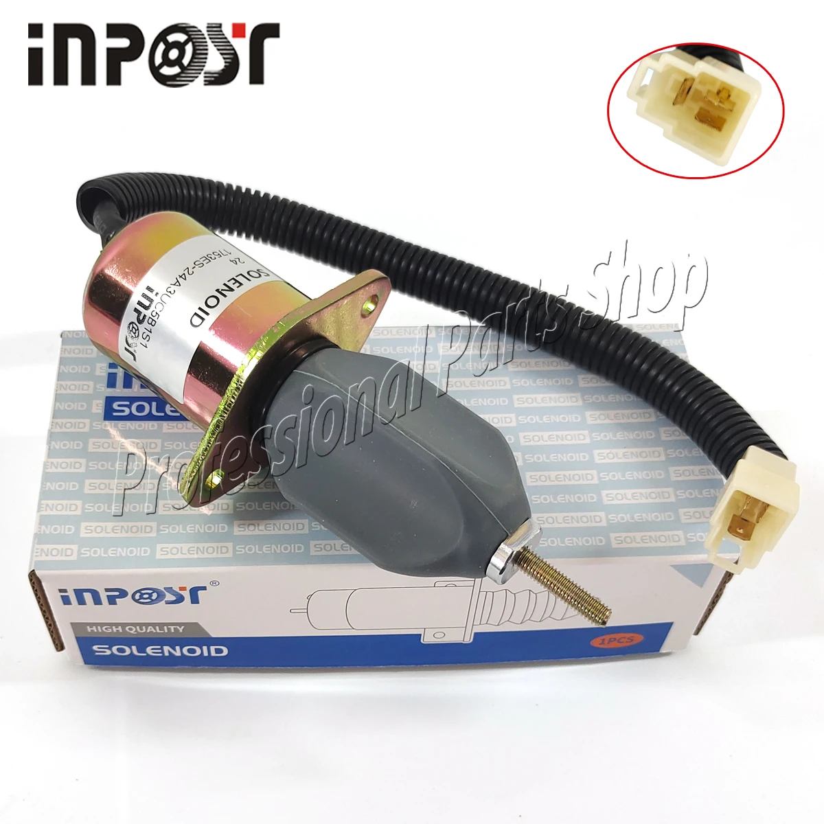 

New 1753ES-24A3UC5B1S1 24V Shut Off Solenoid For Yanmar 4TNE98 4TNE94 4TNC88