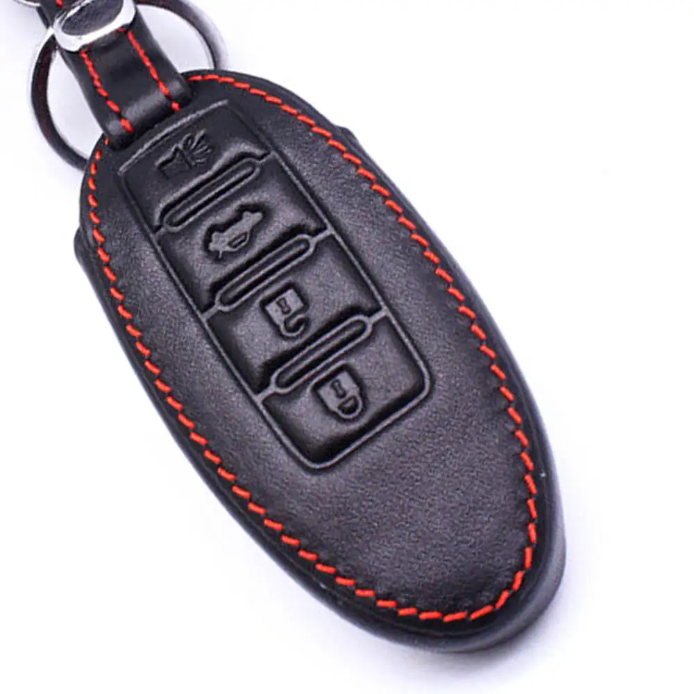 4 Button Leather Case Key fob for Nissan Altima Maxima GTR Remote Smart Cover Car For | Автомобили и мотоциклы